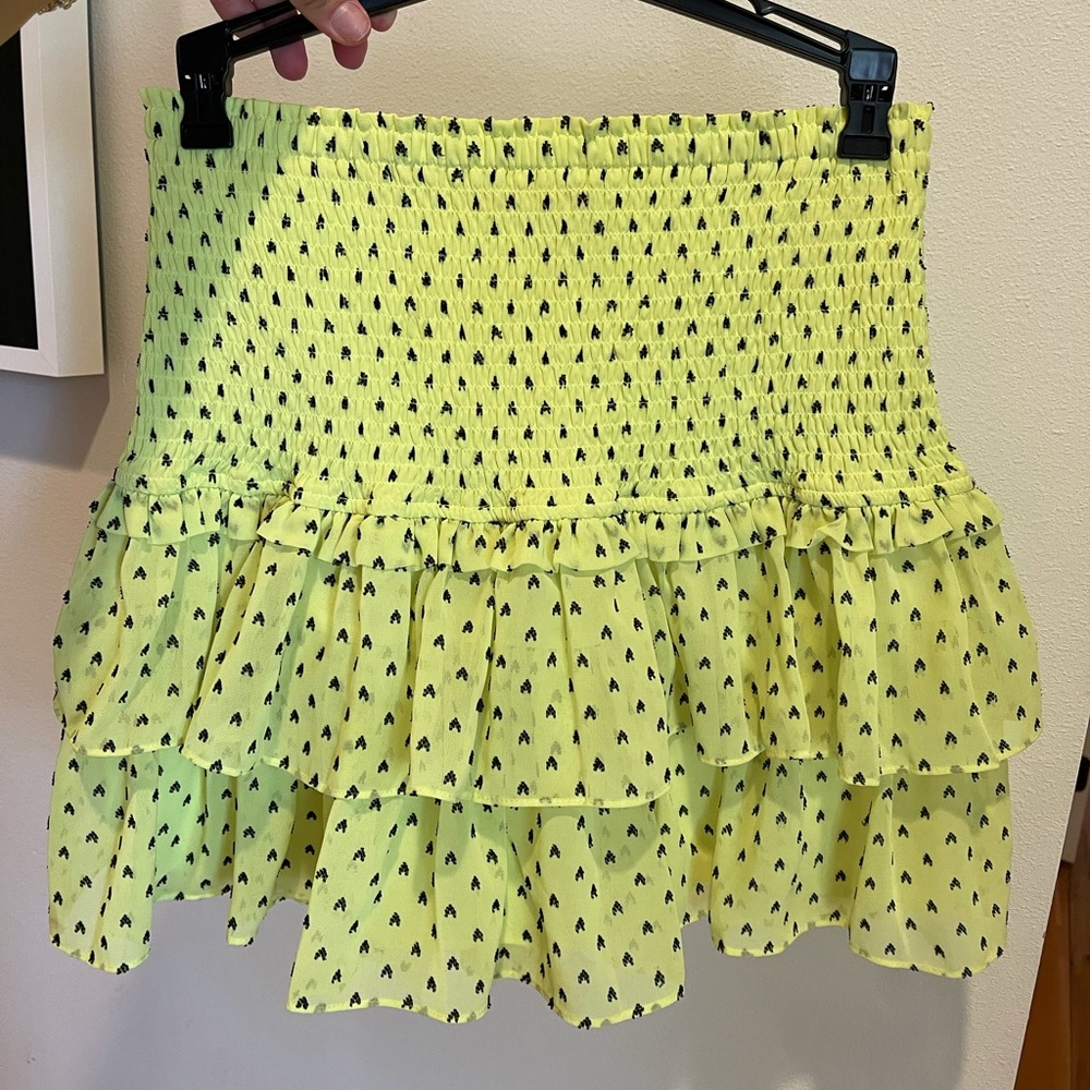 WAYF lime skirt